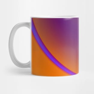 Blue orange abstract art design Mug